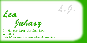 lea juhasz business card