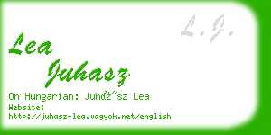 lea juhasz business card